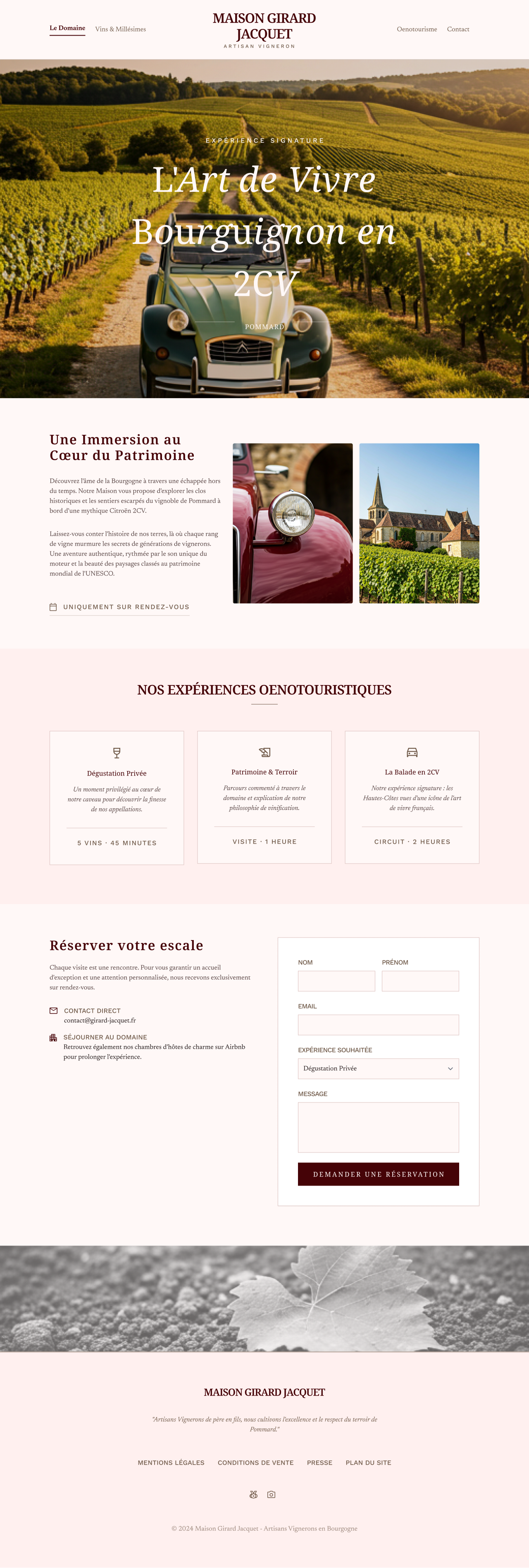 Dégustation et Citroën 2CV dans les vignes de Pommard
